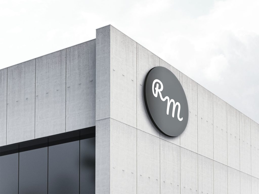 Mock-up murale logo RM